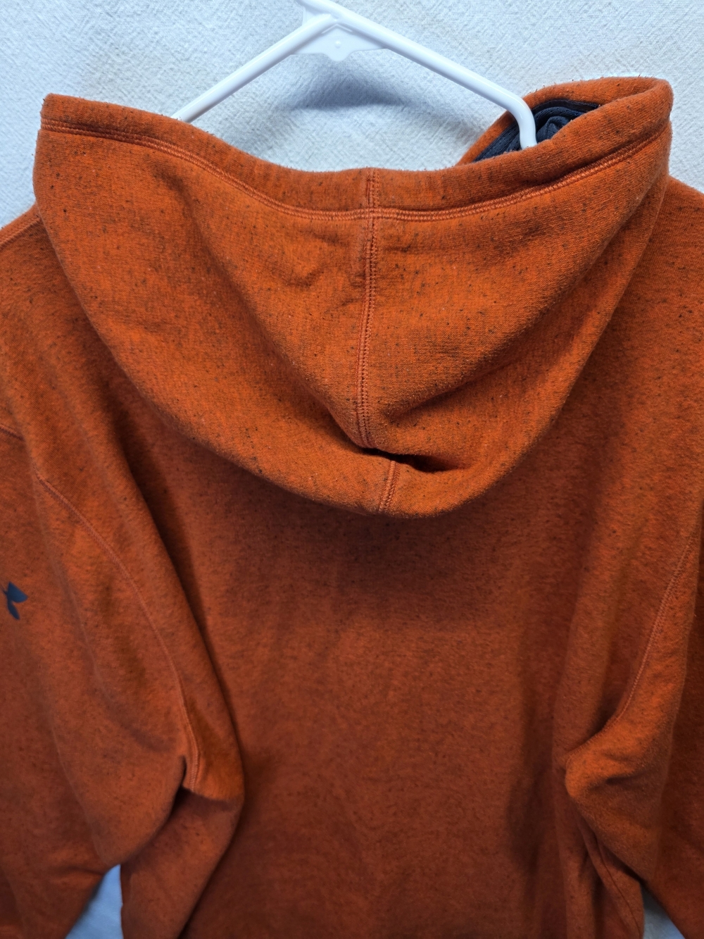 Under Armour Men's Orange UA Logo Hoodie Kangaroo Front Pocket Size XXL - Picture 8 of 11